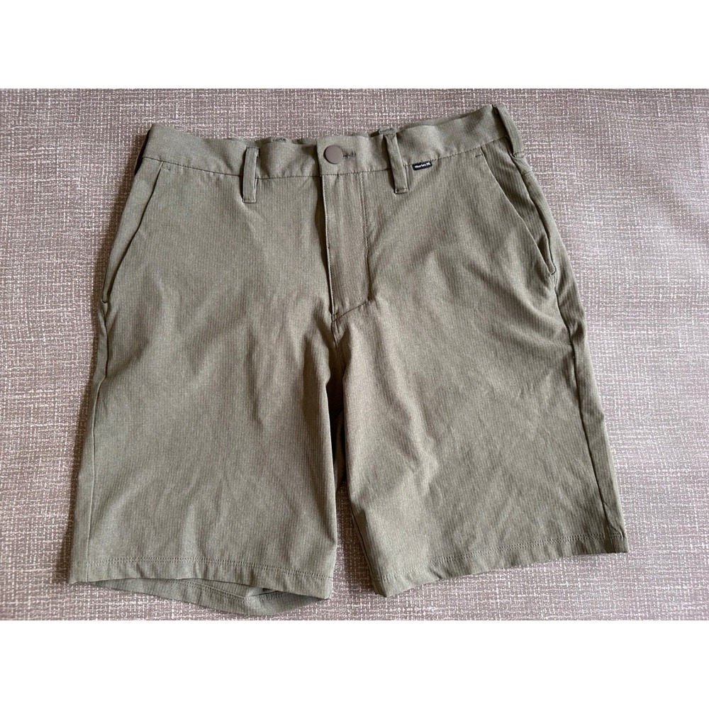 Hurley Hybrid Walkshorts Mens 30 Olive Green Khaki Casual 8" inseam